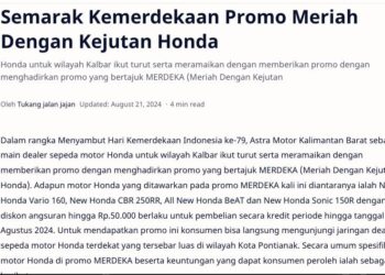 Semarak Kemerdekaan Promo Meriah Dengan Kejutan Honda