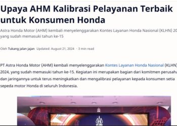 Upaya AHM Kalibrasi Pelayanan Terbaik untuk Konsumen Honda