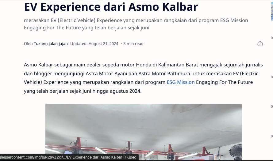 EV Experience dari Asmo Kalbar