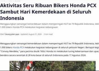 Aktivitas Seru Ribuan Bikers Honda PCX Sambut Hari Kemerdekaan di Seluruh Indonesia