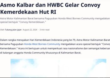 Asmo Kalbar dan HWBC Gelar Convoy Kemerdekaan Hut RI