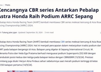 Kencangnya CBR series Antarkan Pebalap Astra Honda Raih Podium ARRC Sepang