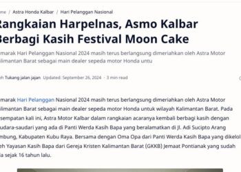 Rangkaian Harpelnas, Asmo Kalbar Berbagi Kasih Festival Moon Cake