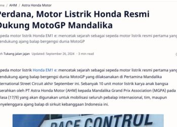 Perdana, Motor Listrik Honda Resmi Dukung MotoGP Mandalika