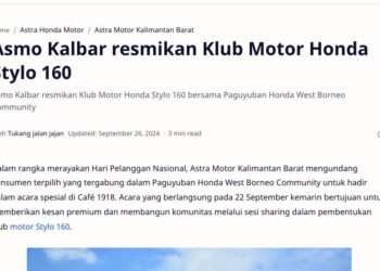 Asmo Kalbar resmikan Klub Motor Honda Stylo 160