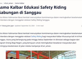 Asmo Kalbar Edukasi Safety Riding Gabungan di Sanggau