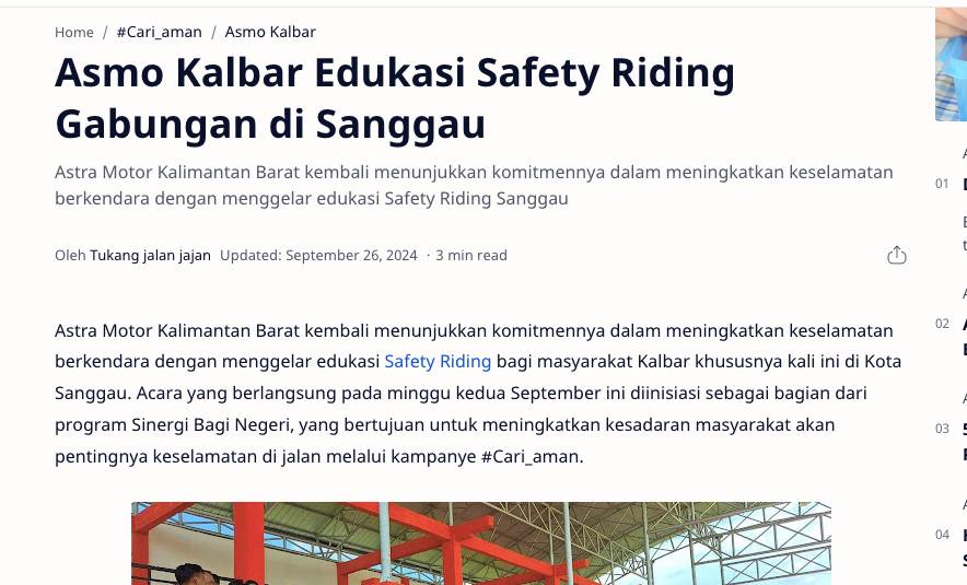 Asmo Kalbar Edukasi Safety Riding Gabungan di Sanggau