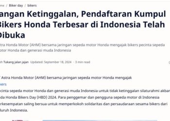 Jangan Ketinggalan, Pendaftaran Kumpul Bikers Honda Terbesar di Indonesia Telah Dibuka