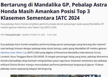 Bertarung di Mandalika GP, Pebalap Astra Honda Masih Amankan Posisi Top 3 Klasemen Sementara IATC 2024