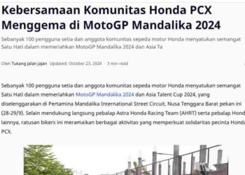 Kebersamaan Komunitas Honda PCX Menggema di MotoGP Mandalika 2024