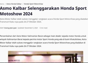 Asmo Kalbar Selenggarakan Honda Sport Motoshow 2024