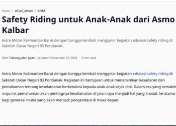 Safety Riding untuk Anak-Anak dari Asmo Kalbar