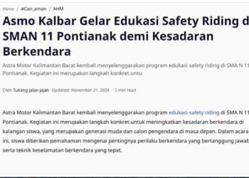 Asmo Kalbar Gelar Edukasi Safety Riding di SMAN 11 Pontianak demi Kesadaran Berkendara