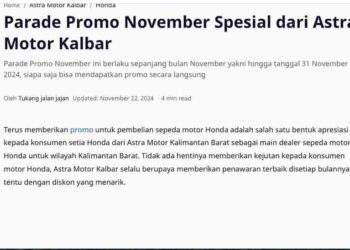 Parade Promo November Spesial dari Astra Motor Kalbar