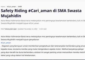 Safety Riding #Cari_aman di SMA Swasta Mujahidin