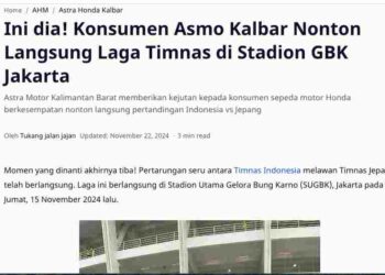 Ini dia! Konsumen Asmo Kalbar Nonton Langsung Laga Timnas di Stadion GBK Jakarta