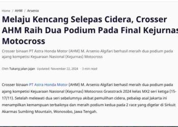 Melaju Kencang Selepas Cidera, Crosser AHM Raih Dua Podium Pada Final Kejurnas Motocross