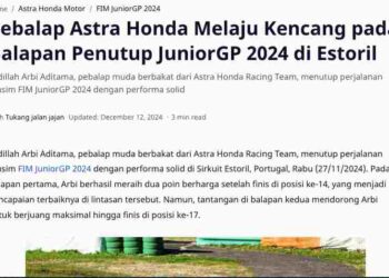 Pebalap Astra Honda Melaju Kencang pada Balapan Penutup JuniorGP 2024 di Estoril