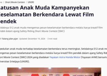Ratusan Anak Muda Kampanyekan Keselamatan Berkendara Lewat Film Pendek