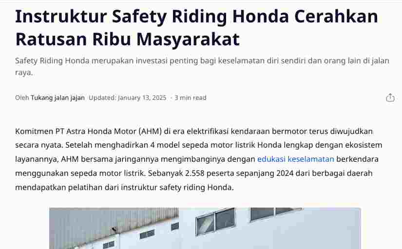 Hadirkan Resolusi 2025 di Tahun Baru, Motor Honda Baru