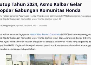 Tutup Tahun 2024, Asmo Kalbar Gelar Kopdar Gabungan Komunitas Honda