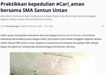 Praktikkan kepedulian #Cari_aman bersama SMA Santun Untan