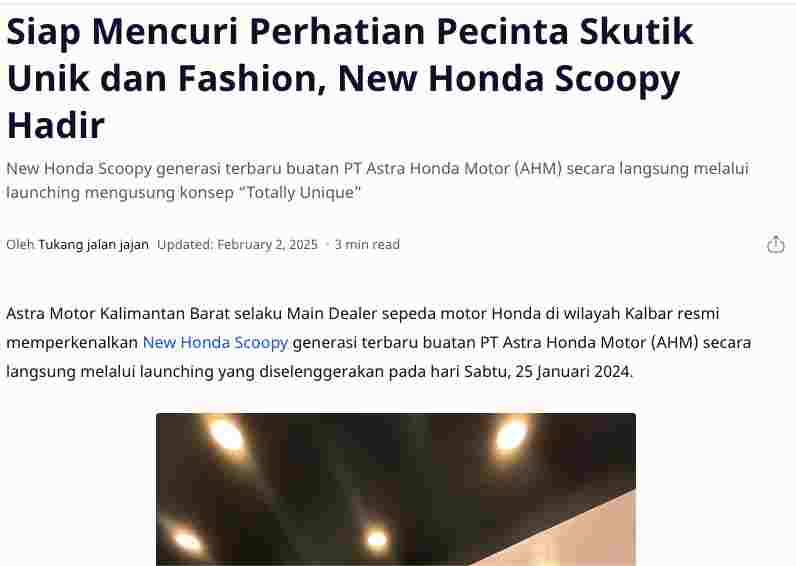 Siap Mencuri Perhatian Pecinta Skutik Unik dan Fashion, New Honda Scoopy Hadir