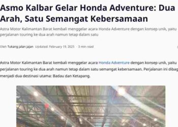 Asmo Kalbar Gelar Honda Adventure: Dua Arah, Satu Semangat Kebersamaan