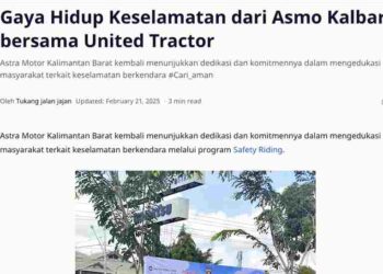 Gaya Hidup Keselamatan dari Asmo Kalbar bersama United Tractor
