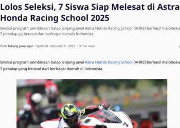 Lolos Seleksi, 7 Siswa Siap Melesat di Astra Honda Racing School 2025