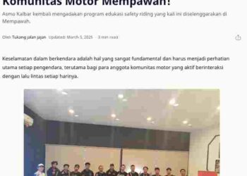 Lepas Kopling, Tarik Gas, #Cari_aman Komunitas Motor Mempawah!
