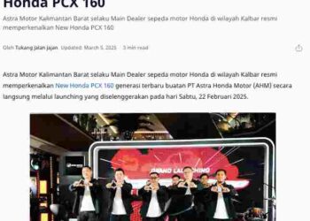 Hadir di Kalbar, Skutik Besar Premium New Honda PCX 160