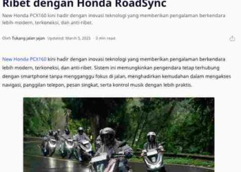 Honda PCX160, Tetap Terkoneksi dan Bebas Ribet dengan Honda RoadSync