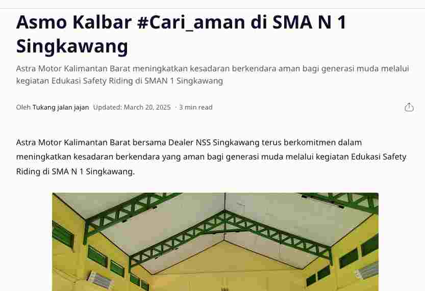 Asmo Kalbar #Cari_aman di SMA N 1 Singkawang