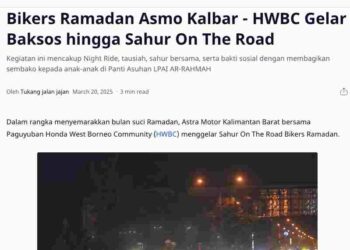 Bikers Ramadan Asmo Kalbar - HWBC Gelar Baksos hingga Sahur On The Road