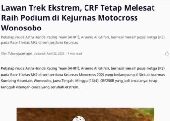 Lawan Trek Ekstrem, CRF Tetap Melesat Raih Podium di Kejurnas Motocross Wonosobo