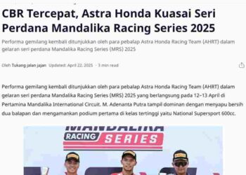 CBR Tercepat, Astra Honda Kuasai Seri Perdana Mandalika Racing Series 2025