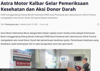 Astra Motor Kalbar Gelar Pemeriksaan Kesehatan dan Aksi Donor Darah