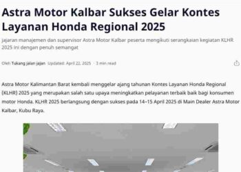 Astra Motor Kalbar Sukses Gelar Kontes Layanan Honda Regional 2025