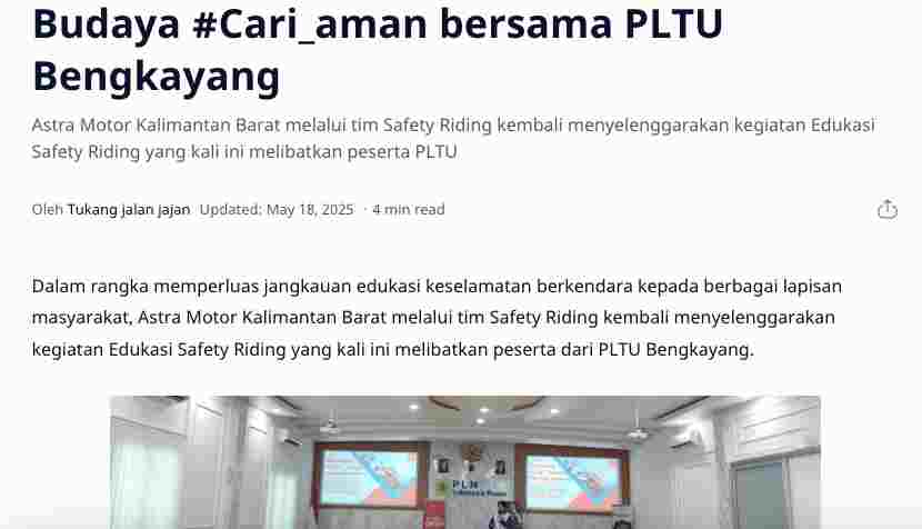 Budaya #Cari_aman bersama PLTU Bengkayang