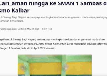 #Cari_aman hingga ke SMAN 1 Sambas dari Asmo Kalbar