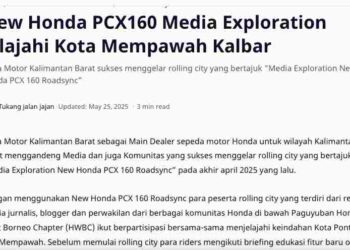 New Honda PCX160 Media Exploration Jelajahi Kota Mempawah Kalbar