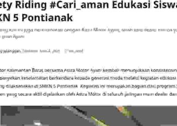 Safety Riding #Cari_aman Edukasi Siswa SMKN 5 Pontianak