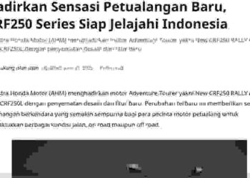 Hadirkan Sensasi Petualangan Baru, CRF250 Series Siap Jelajahi Indonesia