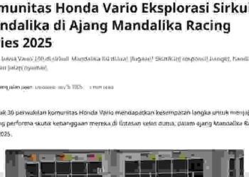 Komunitas Honda Vario Eksplorasi Sirkuit Mandalika di Ajang Mandalika Racing Series 2025