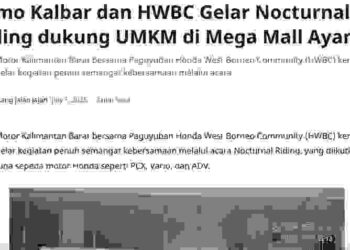 Asmo Kalbar dan HWBC Gelar Nocturnal Riding dukung UMKM di Mega Mall Ayani