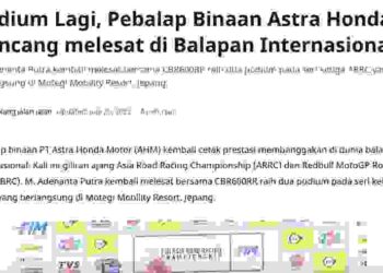 Podium Lagi, Pebalap Binaan Astra Honda Kencang melesat di Balapan Internasional