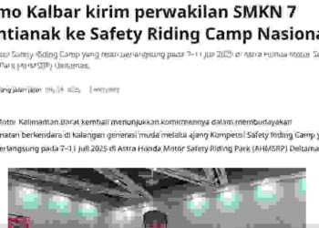 Asmo Kalbar kirim perwakilan SMKN 7 Pontianak ke Safety Riding Camp Nasional
