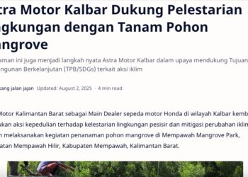 Astra Motor Kalbar Dukung Pelestarian Lingkungan dengan Tanam Pohon Mangrove