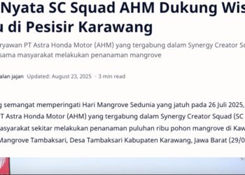 Aksi Nyata SC Squad AHM Dukung Wisata Hijau di Pesisir Karawang
